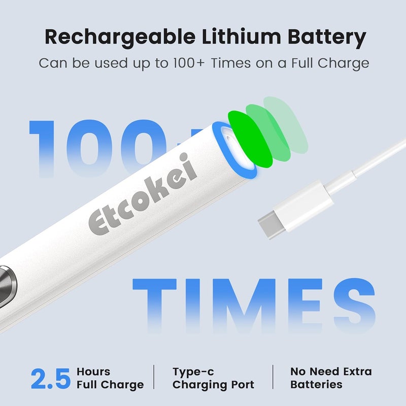 Etcokei أداة حرق الخيوط مع رأس بديل، أداة قابلة لإعادة الشحن لقطع الخيوط، قلم كوتري، مستلزمات الخياطة لصنع المجوهرات، DIY، إذابة، ربط، صنع الأساور، الأعمال الجلدية، قطع الشريط - Image 3